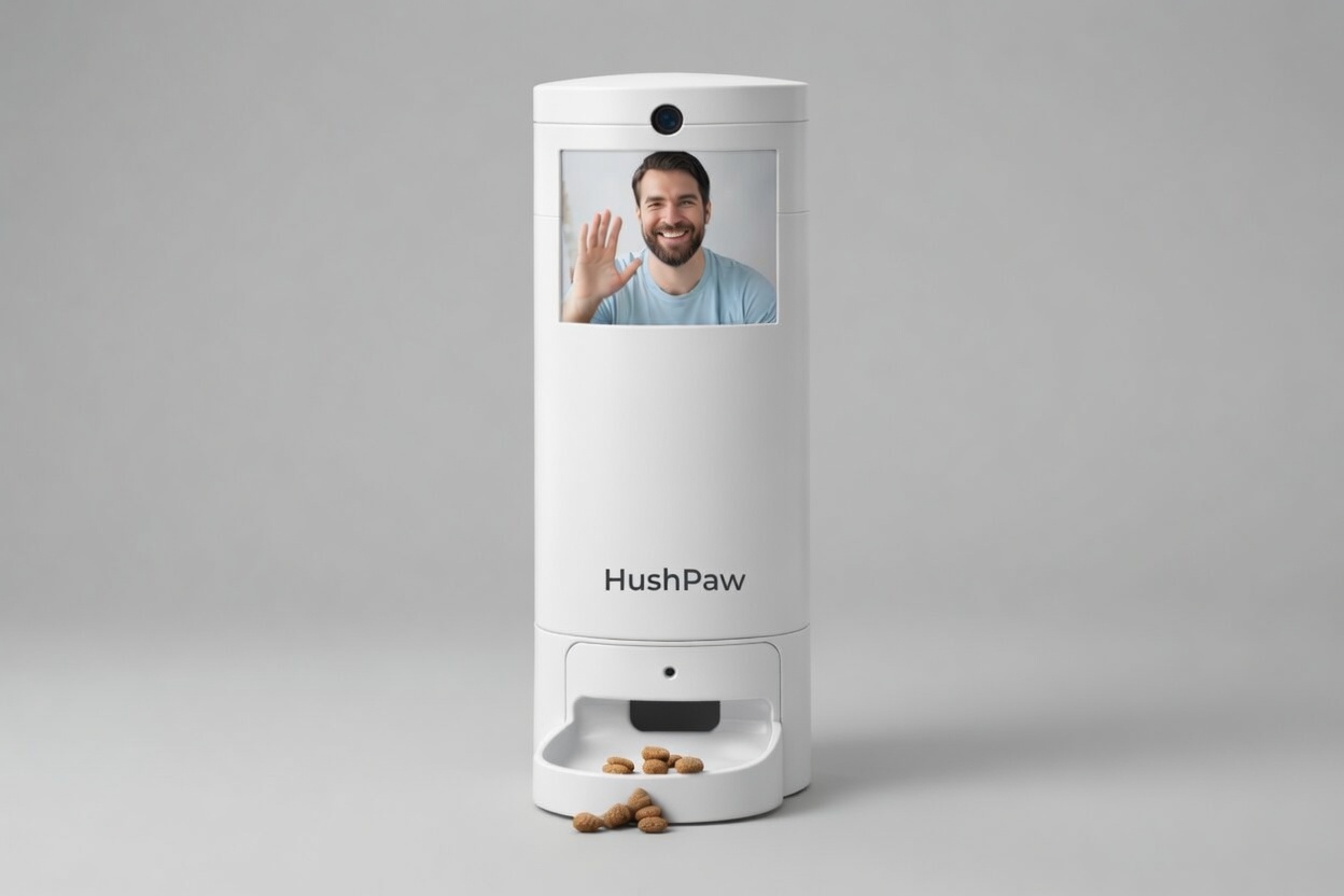 HushPaw Display Dispenser in white