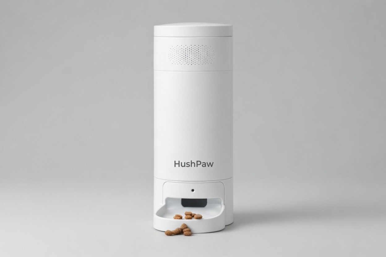 HushPaw Speaker Dispenser in white